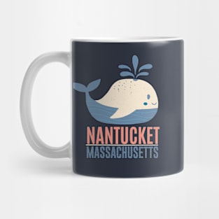 Nantucket Massachusetts Retro Whale Mug